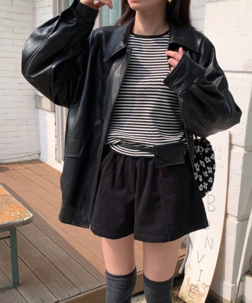 gossip!ロサンゼルス(ゴシップロサンゼルス)の「オーバーサイズ PUジャケット(その他アウター・レディース・ブラック・FREE)」の9枚目の写真