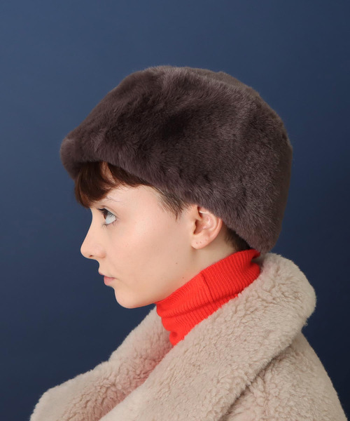 Three Four Time（ｽﾘｰﾌｫｰﾀｲﾑ）の「【Casselini】ロシア帽（ハット・レディース・チャコールグレー/グレー・FREE）」の3枚目の写真