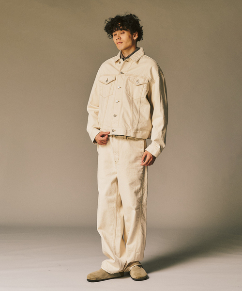 417 EDIFICE（フォーワンセブンエディフィス）の「LE JAPON デニムジャケット（デニムジャケット・メンズ・アイボリー/ブルー系その他・SMALL/MEDIUM/LARGE）」の3枚目の写真