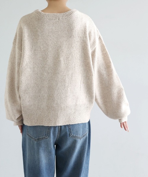 Freesia by andme(フリージアバイアンドミー)の「ホール開き2wayニットカーディガン/トップス(カーディガン/ボレロ・レディース・アイボリー/グレー系その他/ブラウン・FREE)」の6枚目の写真