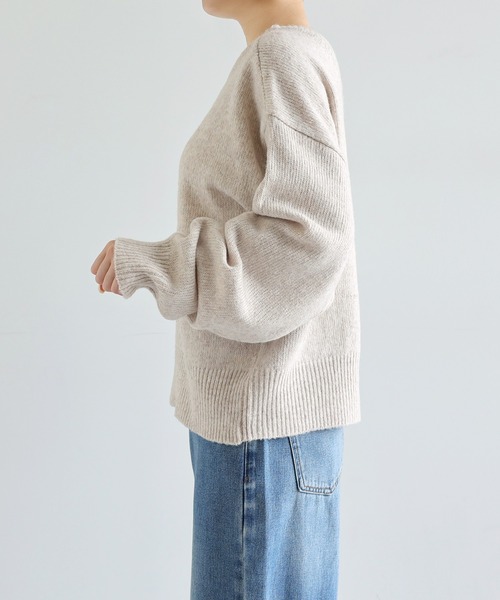 Freesia by andme(フリージアバイアンドミー)の「ホール開き2wayニットカーディガン/トップス(カーディガン/ボレロ・レディース・アイボリー/グレー系その他/ブラウン・FREE)」の8枚目の写真