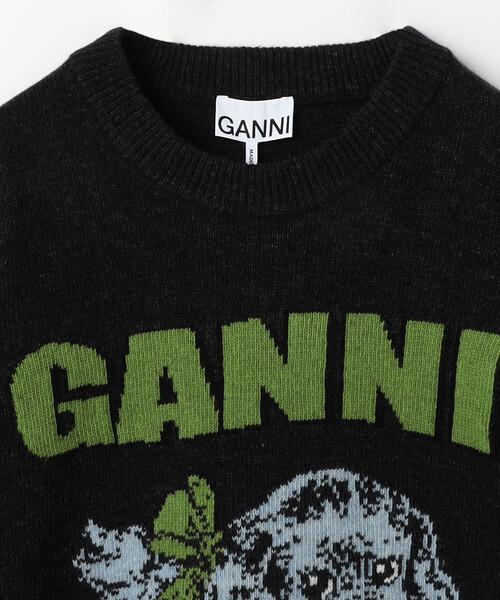 GANNI 犬とハート刺繍ニット GANNI 犬とハート刺繍ニット