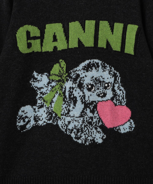 GANNI/ガニー Graphic Wool Mix Fluffy Puppy Love / K2562 / K2597