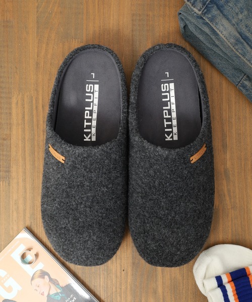 KITPLUS KEEPFIT フェルトサボサンダル（ルームシューズ/スリッパ