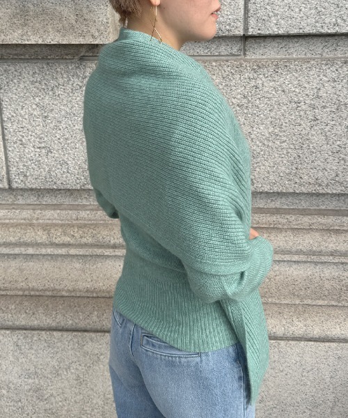 JENNE（ジェンヌ）の「マルチウェイパールニット（ショールセット）（カーディガン/ボレロ・レディース・ミント/ブラック/スカイブルー・SMALL/MEDIUM/LARGE）」の18枚目の写真