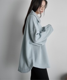 裏起毛ジッププルオーバー
