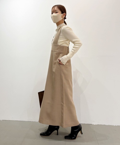 BAYFLOW（ベイフロー）の「【低身長caho146cmさんプロデュース】ジャンスカ（ジャンパースカート・レディース・グレー/ベージュ・FREE）」の15枚目の写真