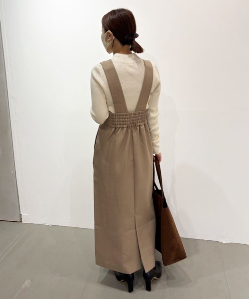 BAYFLOW（ベイフロー）の「【低身長caho146cmさんプロデュース】ジャンスカ（ジャンパースカート・レディース・グレー/ベージュ・FREE）」の16枚目の写真