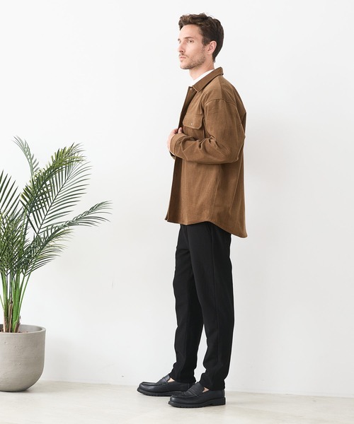 JEANS MATE（ジーンズメイト）の「【CREATION CUBE】裏シャギーイージーパンツ 暖パン 冬服 ソフトタッチ ストレッチ（その他パンツ・メンズ・チャコールグレー/ブラック/ベージュ・MEDIUM/LARGE/X-LARGE）」の7枚目の写真