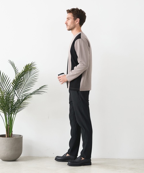 JEANS MATE（ジーンズメイト）の「【CREATION CUBE】裏シャギーイージーパンツ 暖パン 冬服 ソフトタッチ ストレッチ（その他パンツ・メンズ・チャコールグレー/ブラック/ベージュ・MEDIUM/LARGE/X-LARGE）」の15枚目の写真