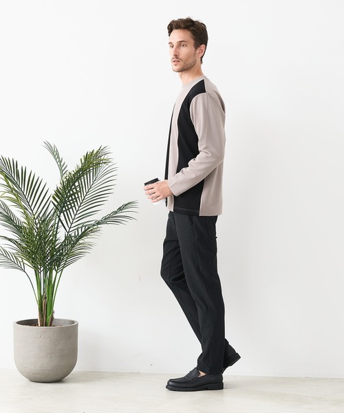 JEANS MATE（ジーンズメイト）の「【CREATION CUBE】裏シャギーイージーパンツ 暖パン 冬服 ソフトタッチ ストレッチ（その他パンツ・メンズ・チャコールグレー/ブラック/ベージュ・MEDIUM/LARGE/X-LARGE）」の16枚目の写真