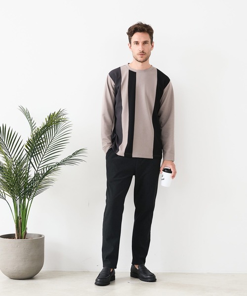 JEANS MATE（ジーンズメイト）の「【CREATION CUBE】裏シャギーイージーパンツ 暖パン 冬服 ソフトタッチ ストレッチ（その他パンツ・メンズ・チャコールグレー/ブラック/ベージュ・MEDIUM/LARGE/X-LARGE）」の12枚目の写真