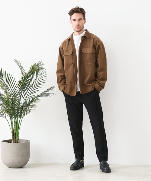 JEANS MATE（ジーンズメイト）の「【CREATION CUBE】裏シャギーイージーパンツ 暖パン 冬服 ソフトタッチ ストレッチ（その他パンツ・メンズ・チャコールグレー/ブラック/ベージュ・MEDIUM/LARGE/X-LARGE）」の5枚目の写真