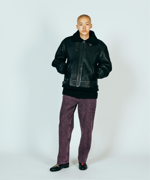 made in standard (メイドインスタンダード)の「M!LK 佐野勇斗着用 Butter Vol.3号掲載 MADE IN STANDARD メイドインスタンダード / B-3 FLIGHT JACKET(ムートンコート・メンズ・ブラック・MEDIUM/LARGE)」の3枚目の写真