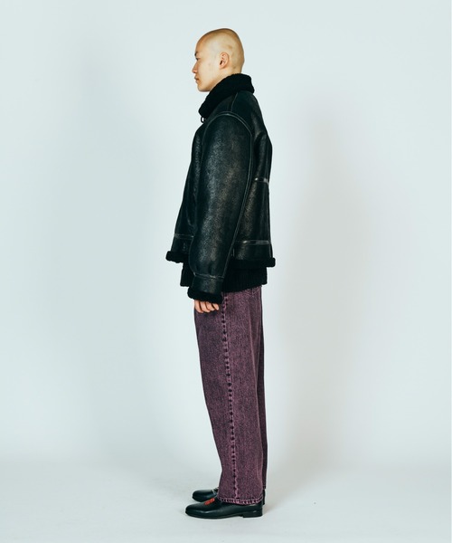 made in standard (メイドインスタンダード)の「M!LK 佐野勇斗着用 Butter Vol.3号掲載 MADE IN STANDARD メイドインスタンダード / B-3 FLIGHT JACKET(ムートンコート・メンズ・ブラック・MEDIUM/LARGE)」の5枚目の写真