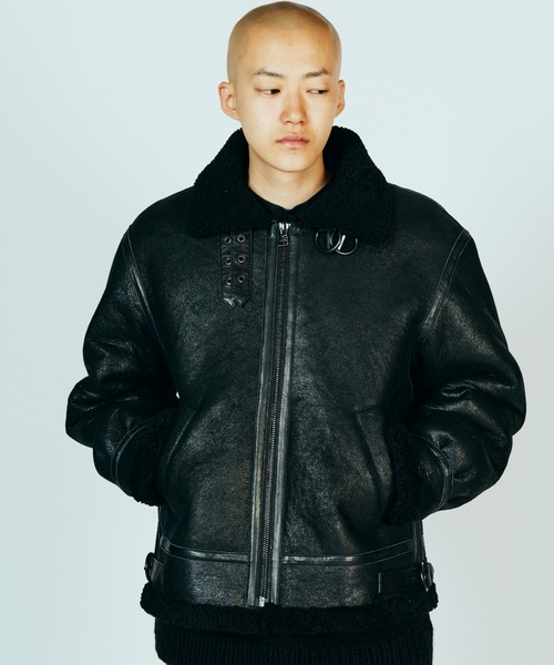 made in standard (メイドインスタンダード)の「M!LK 佐野勇斗着用 Butter Vol.3号掲載 MADE IN STANDARD メイドインスタンダード / B-3 FLIGHT JACKET(ムートンコート・メンズ・ブラック・MEDIUM/LARGE)」の21枚目の写真