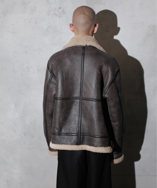made in standard (メイドインスタンダード)の「M!LK 佐野勇斗着用 Butter Vol.3号掲載 MADE IN STANDARD メイドインスタンダード / B-3 FLIGHT JACKET(ムートンコート・メンズ・ブラック・MEDIUM/LARGE)」の20枚目の写真