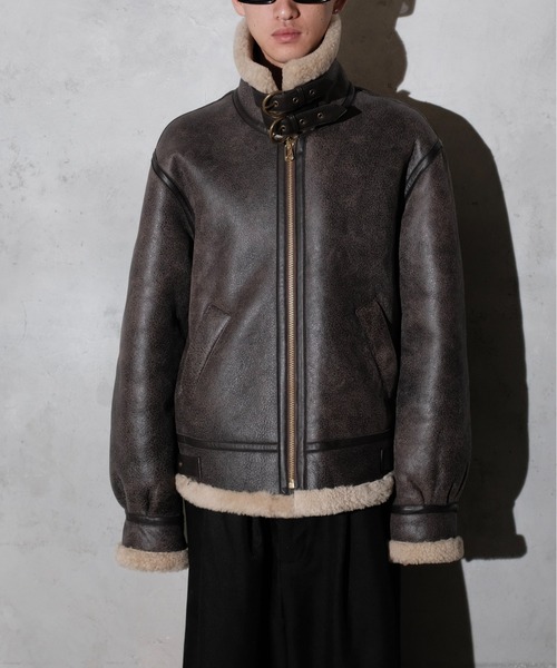 made in standard (メイドインスタンダード)の「M!LK 佐野勇斗着用 Butter Vol.3号掲載 MADE IN STANDARD メイドインスタンダード / B-3 FLIGHT JACKET(ムートンコート・メンズ・ブラック・MEDIUM/LARGE)」の19枚目の写真