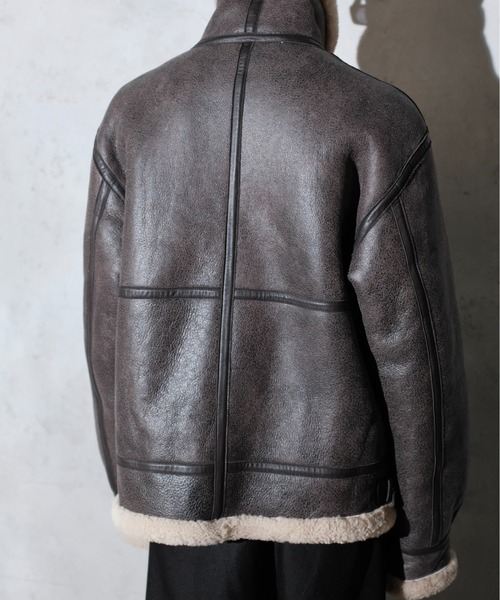 made in standard (メイドインスタンダード)の「M!LK 佐野勇斗着用 Butter Vol.3号掲載 MADE IN STANDARD メイドインスタンダード / B-3 FLIGHT JACKET(ムートンコート・メンズ・ブラック・MEDIUM/LARGE)」の14枚目の写真