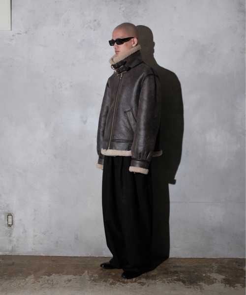 made in standard (メイドインスタンダード)の「M!LK 佐野勇斗着用 Butter Vol.3号掲載 MADE IN STANDARD メイドインスタンダード / B-3 FLIGHT JACKET(ムートンコート・メンズ・ブラック・MEDIUM/LARGE)」の16枚目の写真