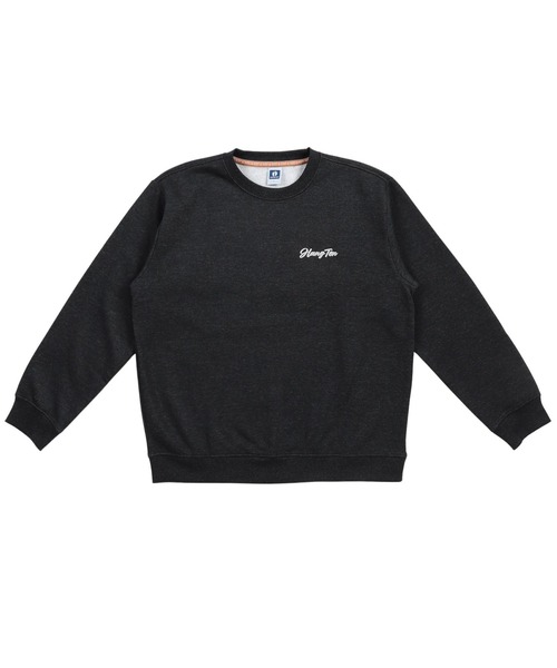 HANGTEN(ハンテン)の「【HANGTEN/ハンテン】起毛バックプリントトレーナー/スウェット 長袖 ユニセックス ロゴ カジュアル ストリート 古着風 ヴィンテージ 90s アメカジ サーフ(スウェット・メンズ・ブラック/サックスブルー・LARGE/X-LARGE/MEDIUM)」の2枚目の写真