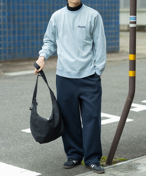 HANGTEN(ハンテン)の「【HANGTEN/ハンテン】起毛バックプリントトレーナー/スウェット 長袖 ユニセックス ロゴ カジュアル ストリート 古着風 ヴィンテージ 90s アメカジ サーフ(スウェット・メンズ・ブラック/サックスブルー・LARGE/X-LARGE/MEDIUM)」の6枚目の写真