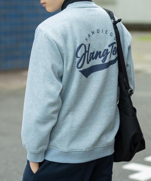 HANGTEN(ハンテン)の「【HANGTEN/ハンテン】起毛バックプリントトレーナー/スウェット 長袖 ユニセックス ロゴ カジュアル ストリート 古着風 ヴィンテージ 90s アメカジ サーフ(スウェット・メンズ・ブラック/サックスブルー・LARGE/X-LARGE/MEDIUM)」の7枚目の写真