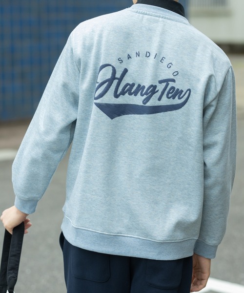 HANGTEN(ハンテン)の「【HANGTEN/ハンテン】起毛バックプリントトレーナー/スウェット 長袖 ユニセックス ロゴ カジュアル ストリート 古着風 ヴィンテージ 90s アメカジ サーフ(スウェット・メンズ・ブラック/サックスブルー・LARGE/X-LARGE/MEDIUM)」の8枚目の写真