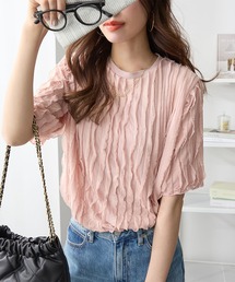 ReDial（リダイアル）の「フリルTシャツ（半袖)（Tシャツ/カットソー）」