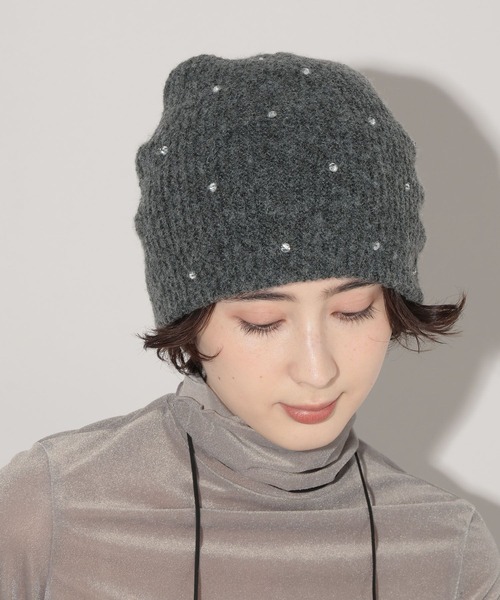 GEORGE'S（ジョージズ）の「ビジューワッチ（ニットキャップ/ビーニー・レディース・チャコールグレー/グレー・FREE）」の15枚目の写真