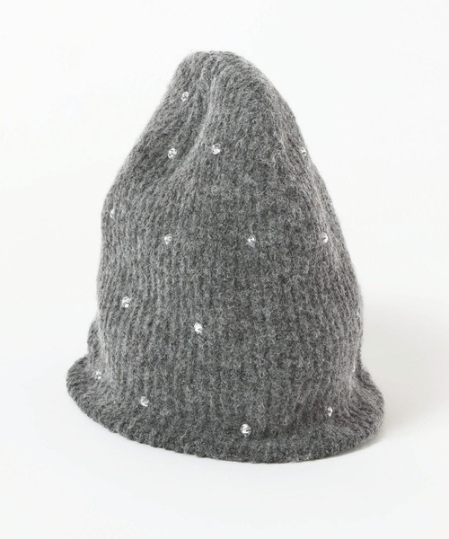 GEORGE'S（ジョージズ）の「ビジューワッチ（ニットキャップ/ビーニー・レディース・チャコールグレー/グレー・FREE）」の4枚目の写真