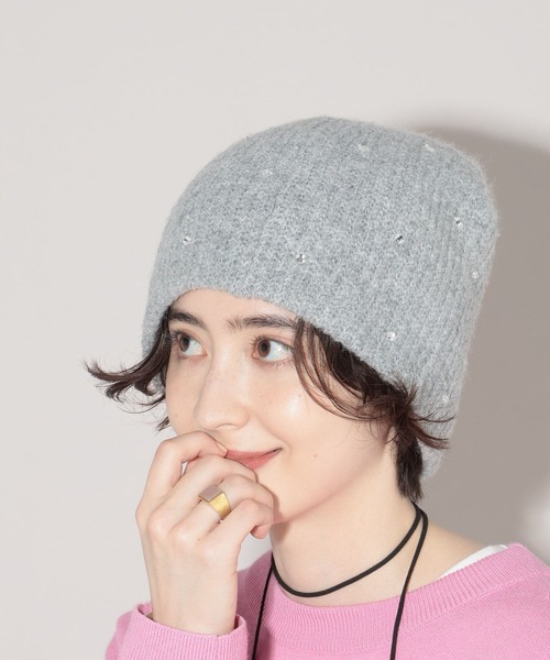 GEORGE'S（ジョージズ）の「ビジューワッチ（ニットキャップ/ビーニー・レディース・チャコールグレー/グレー・FREE）」の12枚目の写真