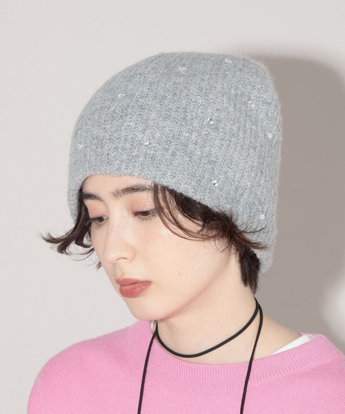 GEORGE'S（ジョージズ）の「ビジューワッチ（ニットキャップ/ビーニー・レディース・チャコールグレー/グレー・FREE）」の13枚目の写真