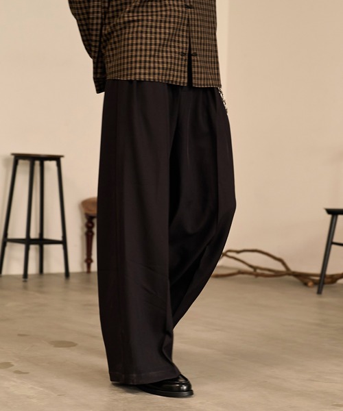 Forte(フォルテ)(フォルテ)の「Riveted Baggy Slacks/リベットバギースラックス/セットアップ着用可能(スラックス・メンズ・ブラック/ブラウン/グレー・SMALL/MEDIUM/LARGE)」の13枚目の写真