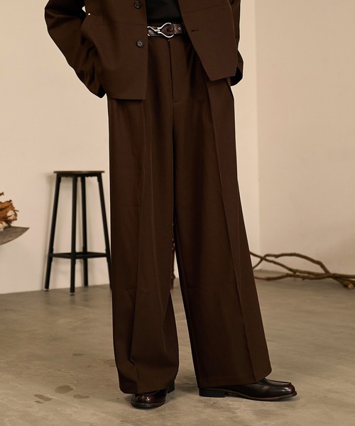 Forte(フォルテ)(フォルテ)の「Riveted Baggy Slacks/リベットバギースラックス/セットアップ着用可能(スラックス・メンズ・ブラック/ブラウン/グレー・SMALL/MEDIUM/LARGE)」の10枚目の写真
