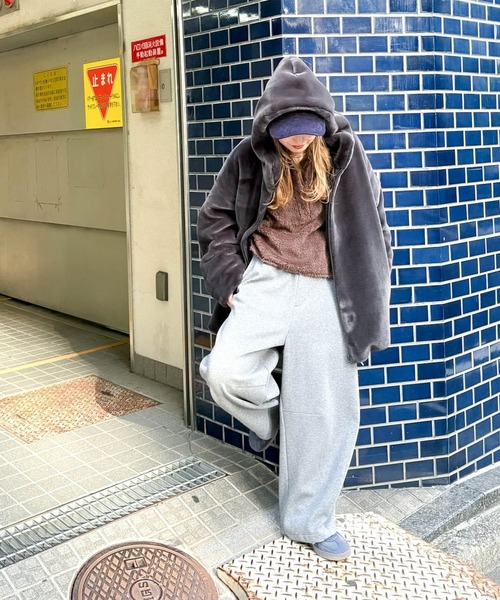 MODE NORM CORE] ベルベットファーフードブルゾン（ブルゾン）｜niko