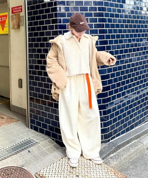 MODE NORM CORE] ベルベットファーフードブルゾン（ブルゾン）｜niko