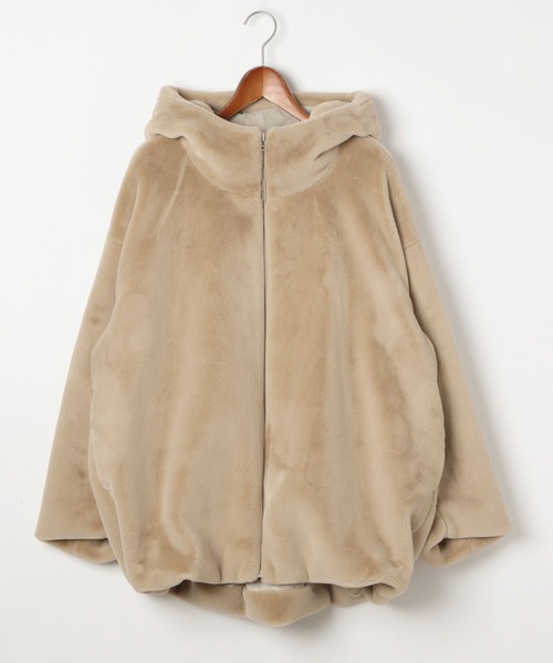 MODE NORM CORE] ベルベットファーフードブルゾン（ブルゾン）｜niko