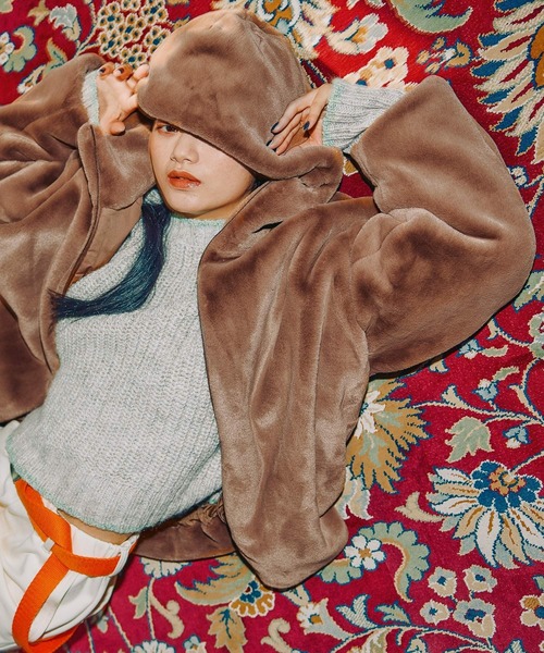 MODE NORM CORE] ベルベットファーフードブルゾン（ブルゾン）｜niko