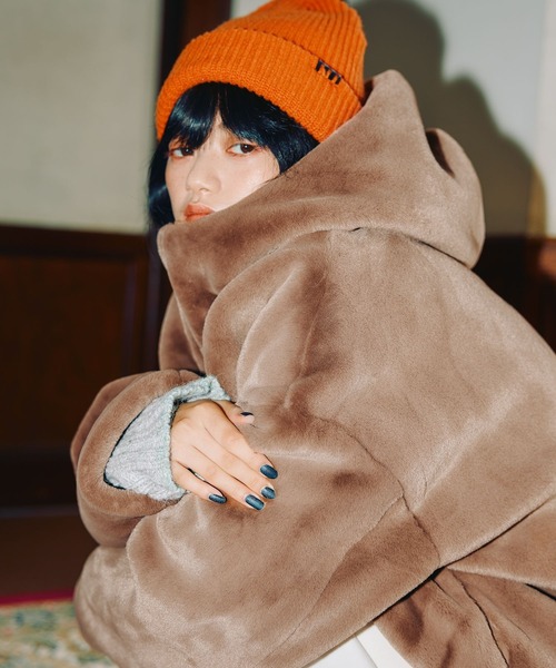 MODE NORM CORE] ベルベットファーフードブルゾン（ブルゾン）｜niko