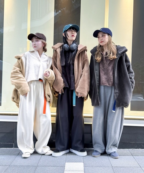 MODE NORM CORE] ベルベットファーフードブルゾン（ブルゾン）｜niko