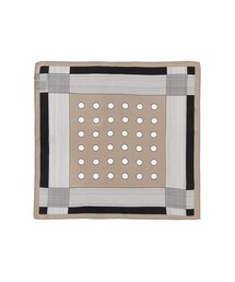 BEAMS F | シルク ドット+ライン柄 ポケットチーフ(マフラー)