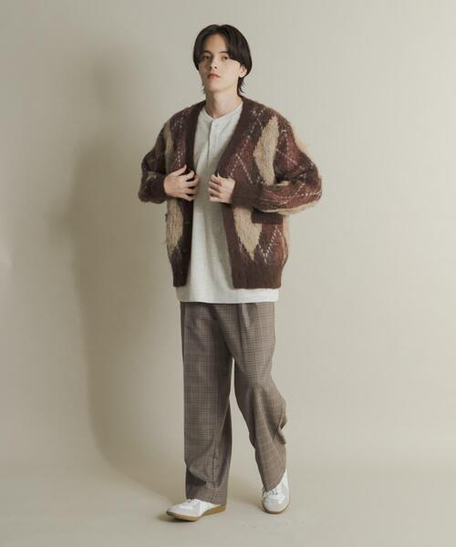 SENSE OF PLACE by URBAN RESEARCH(センスオブプレイスバイアーバンリサーチ)の「グレンチェックタックワイドスラックス(スラックス・メンズ・グリーン/ブラウン・MEDIUM/LARGE)」の17枚目の写真