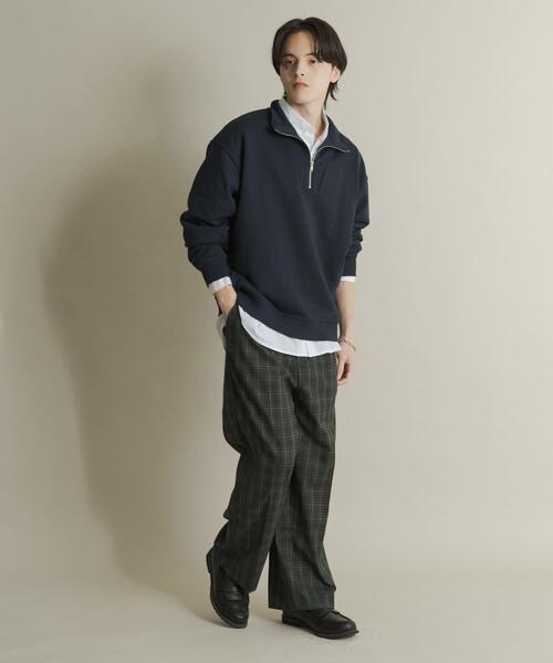 SENSE OF PLACE by URBAN RESEARCH(センスオブプレイスバイアーバンリサーチ)の「グレンチェックタックワイドスラックス(スラックス・メンズ・グリーン/ブラウン・MEDIUM/LARGE)」の9枚目の写真