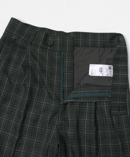 SENSE OF PLACE by URBAN RESEARCH(センスオブプレイスバイアーバンリサーチ)の「グレンチェックタックワイドスラックス(スラックス・メンズ・グリーン/ブラウン・MEDIUM/LARGE)」の3枚目の写真