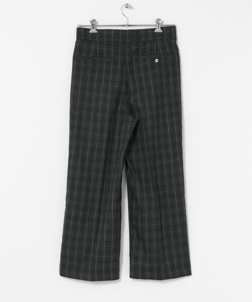 グレンチェックタックワイドスラックス（スラックス）｜SENSE OF PLACE