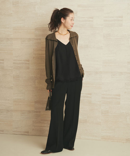 plage（プラージュ）の「solstiss french lace キャミソール（キャミソール・レディース・ホワイト/ブラック・FREE）」の3枚目の写真