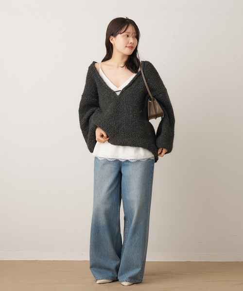 plage（プラージュ）の「solstiss french lace キャミソール（キャミソール・レディース・ホワイト/ブラック・FREE）」の4枚目の写真