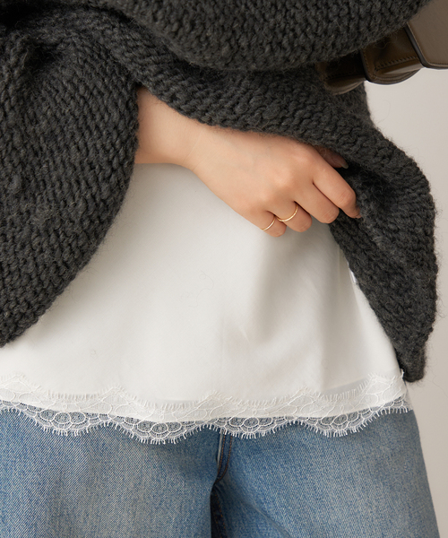 plage（プラージュ）の「solstiss french lace キャミソール（キャミソール・レディース・ホワイト/ブラック・FREE）」の12枚目の写真