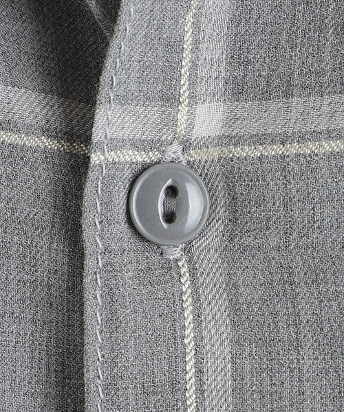 REMI RELIEF NAVY LABEL（レミレリーフネイビーレーベル）の「REMI RELIEF NAVY LABEL / レミレリーフ ネイビーレーベル：ビエラチェックオープンカラーSH：RN29373079AK[STD]（シャツ/ブラウス・メンズ・グレー・S/L/M）」の3枚目の写真